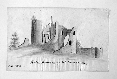 Ansicht der Krukenburg, 1850