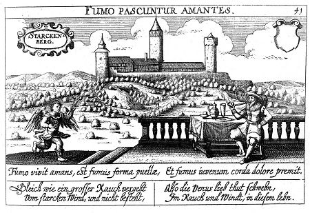 Ansicht von der Starkenburg, 1629