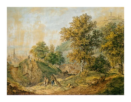Ansicht Heppenheims von Osten, um 1814