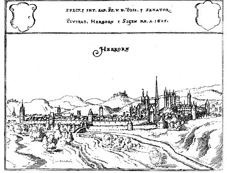 Ansicht von Herborn, 1605