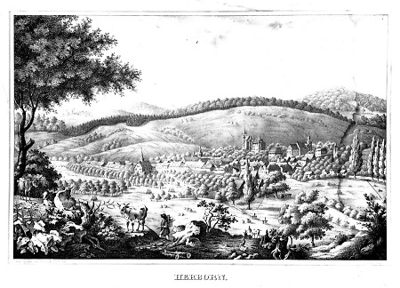 Ansicht Herborns von Nordosten, 1845/1850