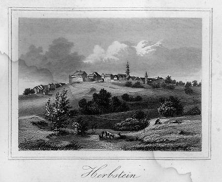 Ansicht von Herbstein, 1849