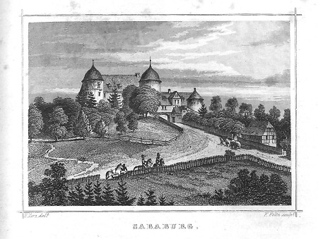 Ansicht der Sababurg, 1850