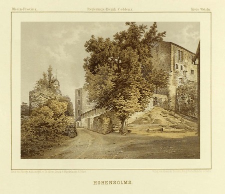 Ansicht von Burg Hohensolms, 1857-1883