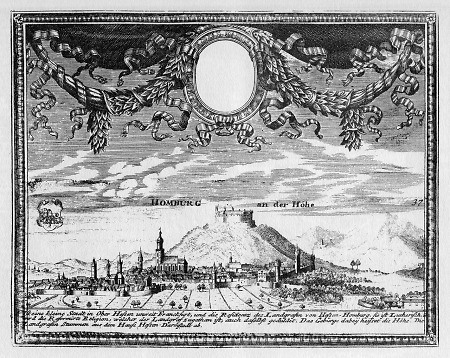 Ansicht von Homberg/Efze unter falscher Zuordnung, 1721