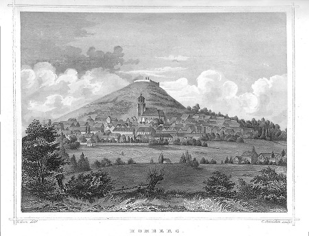 Ansicht von Homberg/Efze, 1850