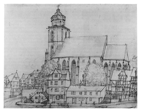 Ansicht der Marienkirche, 1875