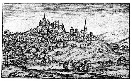 Ansicht von Homberg/Ohm, 1591