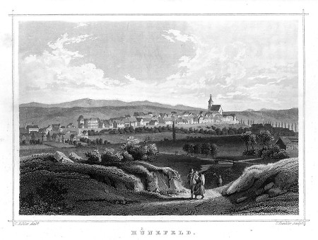 Ansicht von Hünfeld, 1850