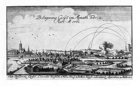 Ansicht Kassel bei Belagerung durch die Franzosen im Jahr 1761, nach 1761
