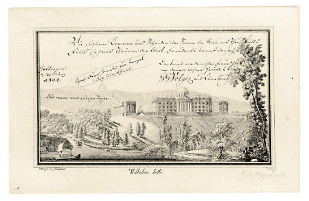 Ansicht des Schlosses Wilhelmshöhe, 1800