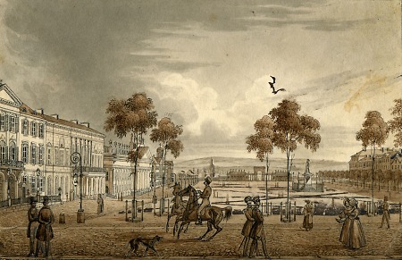 Ansicht des Friedrichsplatzes, 1840/50