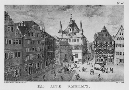 Ansicht des alten Rathauses, 1843/44