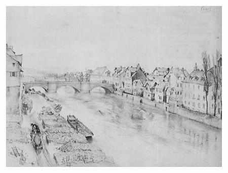 Ansicht der Fuldabrücke, 1847