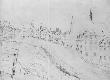 Ansicht des Marställer Platzes, 1847/48