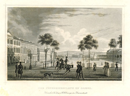Blick auf den Friedrichsplatz, 1850