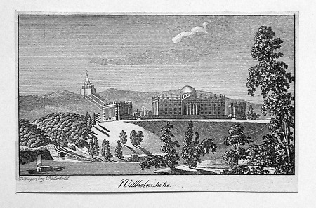 Ansicht von Schloss und Park Wilhelmshöhe, 1. Hälfte 19. Jahrhundert