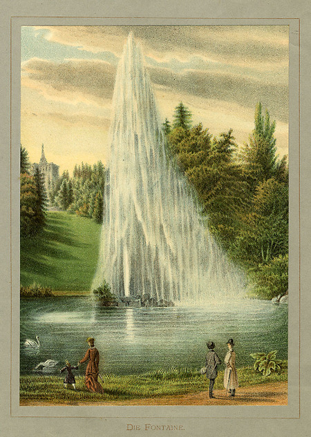 Die Fontäne im Schlosspark Wilhelmshöhe, 1877-1892