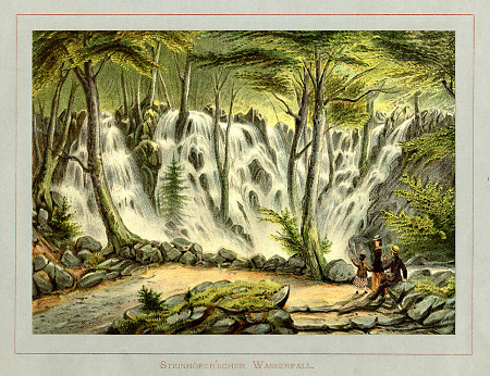 Ansicht des Steinhöfer'schen Wasserfalls, 1877-1892