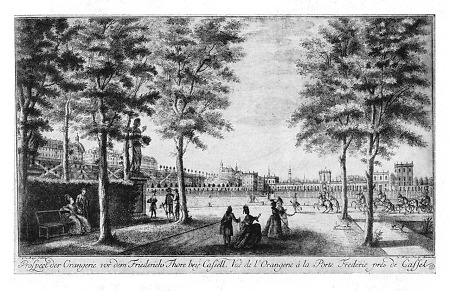 Ansicht der Orangerie, nach 1710