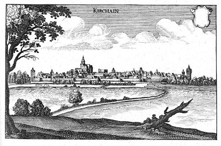 Ansicht von Kirchhain, 1646