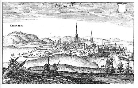 Ansicht von Korbach, 1646