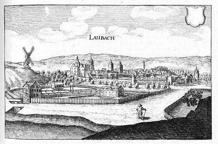 Ansicht von Laubach, 1646