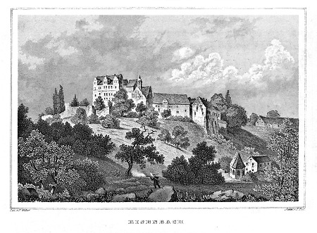Ansicht von Schloss Eisenbach nahe Lauterbach, 1849