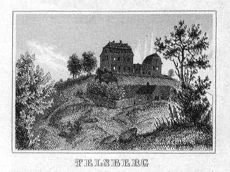 Anblick des Felsbergs nahe Lautertal, 1849