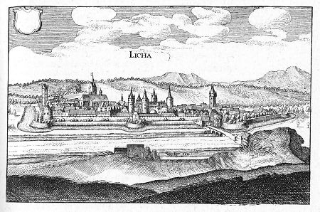 Ansicht von Lich von Süden, 1646