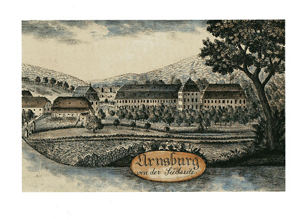 Ansicht des Klosters Arnsburg von Süden, 1849