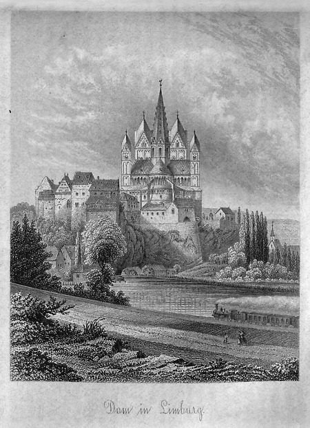 Ansicht des Limburger Doms, 1867