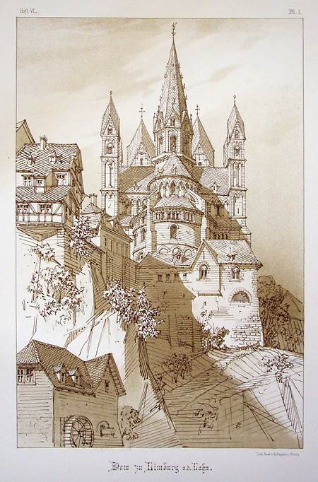Ansicht des Limburger Doms von Osten, 1871