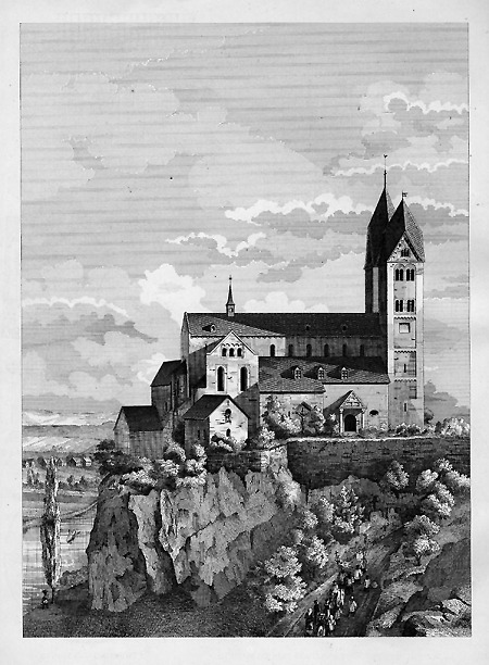 Nordansicht der St. Lubentinus-Kirche zu Dietkirchen, 1880