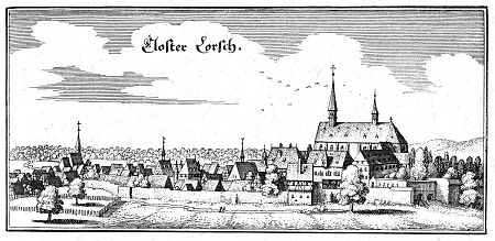 Ansicht des Klosters Lorsch, 1645