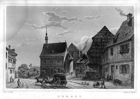 Ansicht der karolingischen Torhalle in Lorsch, 1849
