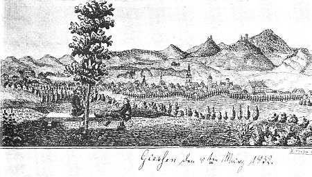 Ansicht von Gießen, 1832