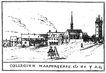 Ansicht des Marburger Collegiums, 1605