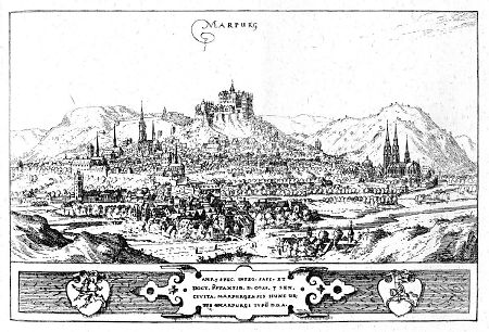 Ansicht von Marburg, 1605