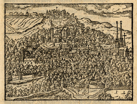 Marburg, Ansicht von Westen, 1610