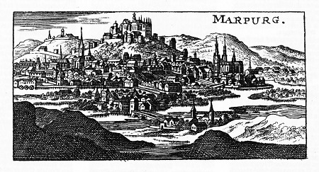 Ansicht von Marburg, 1725