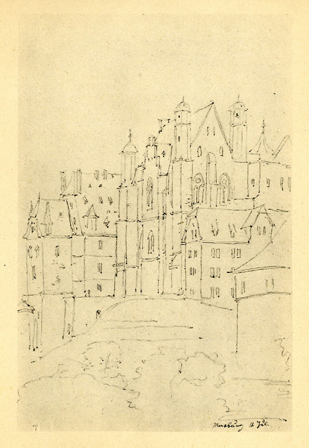 Nordwestansicht des Schlosses, 1826/27