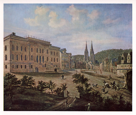 Ansicht von Anatomie und Elisabethkirche, 1846