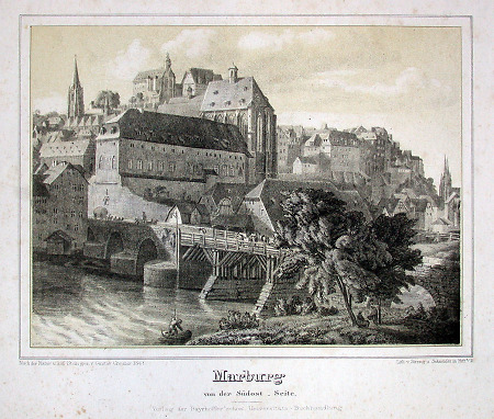 Marburg von der Südostseite, 1847