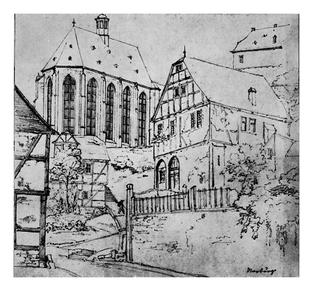 Blick auf die Dominikanerkirche, 1852