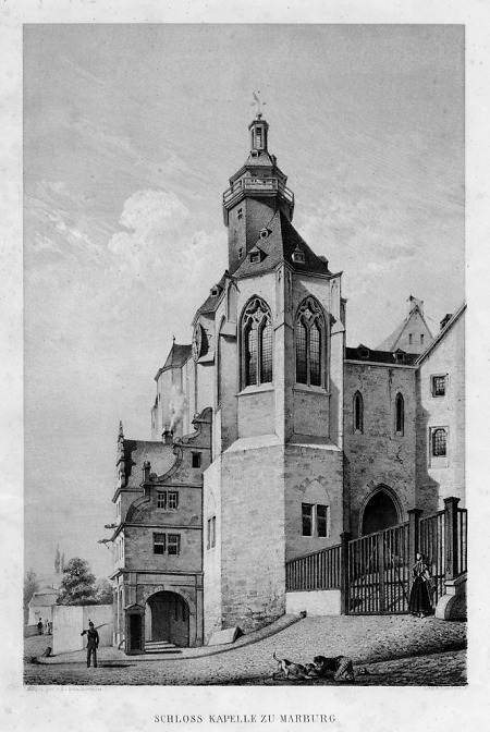 Anischt der Schlosskapelle zu Marburg, 1862