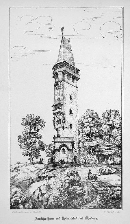 Ansicht des Kaiser-Wilhelms-Turms, nach 1876