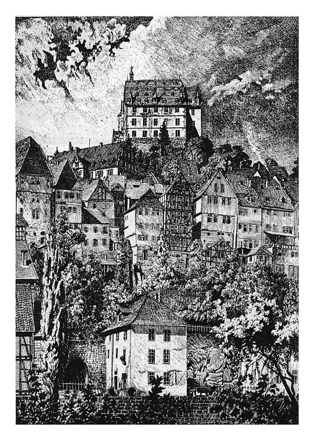 Marburg von der Ostseite, 1879