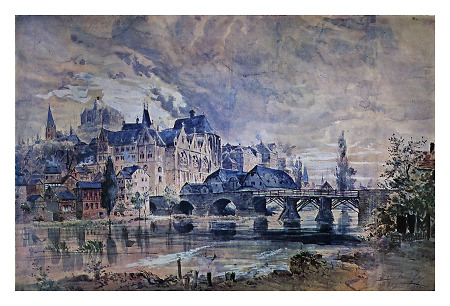 Marburg, von Weidenhausen her gesehen, 1892