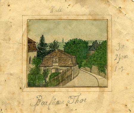 Ansicht des Barfüßer Tors, 19. Jahrhundert